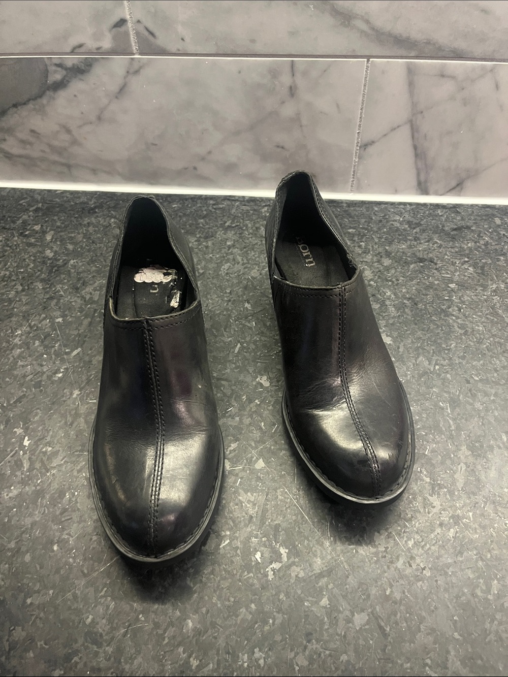Black BORN Leather Shoes